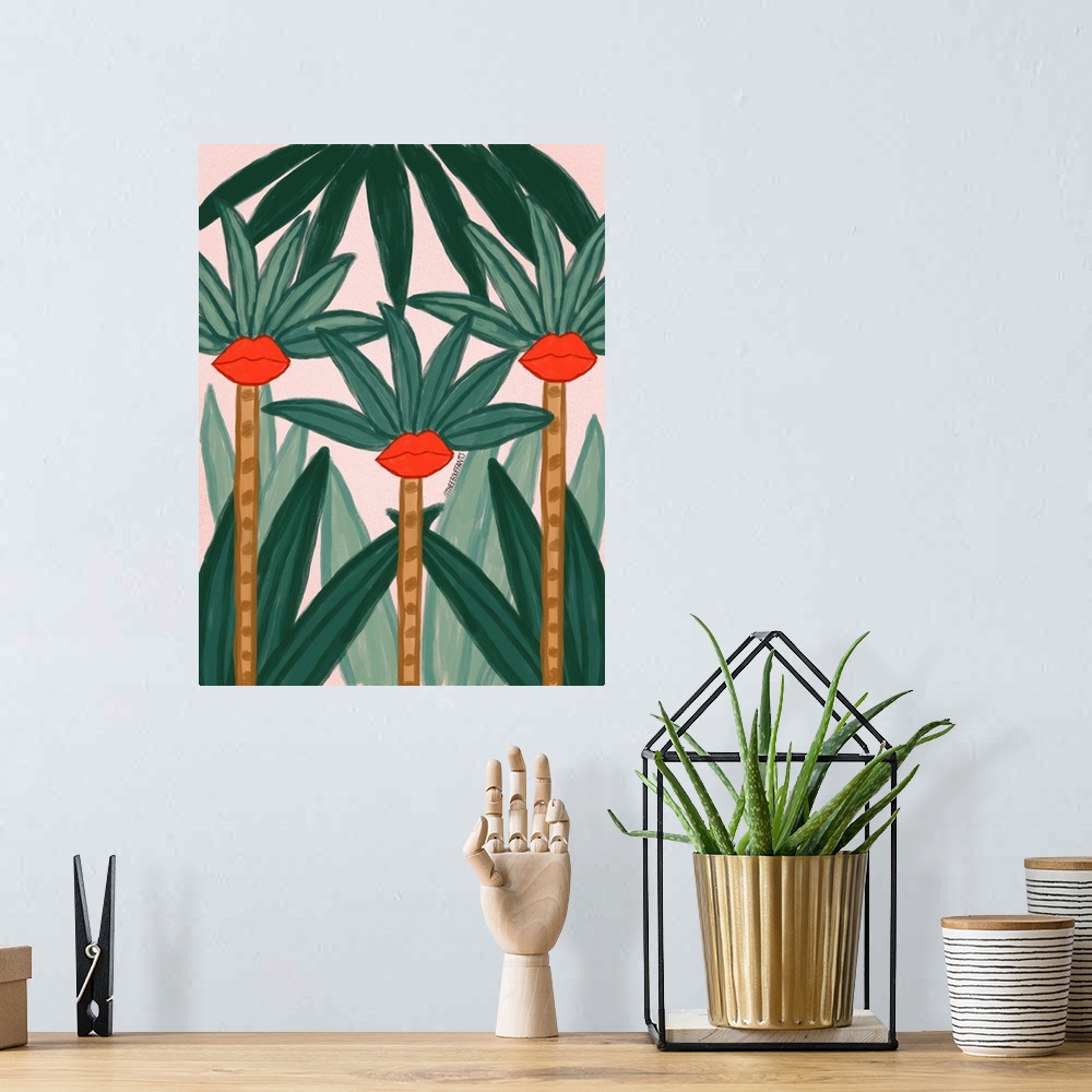 A bohemian room featuring Lip Palm Jungle