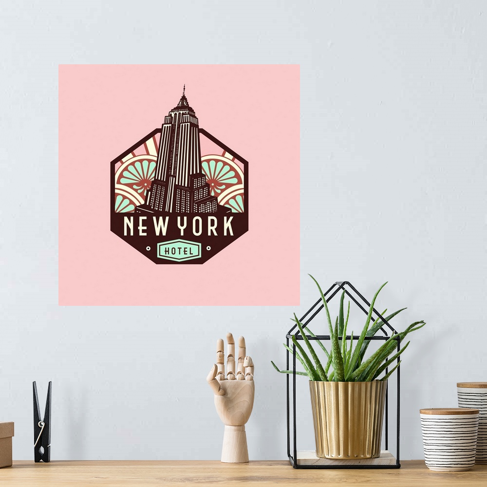 A bohemian room featuring New York - Pink