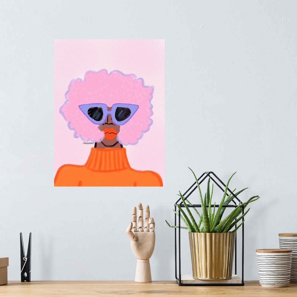 A bohemian room featuring Pink Afro