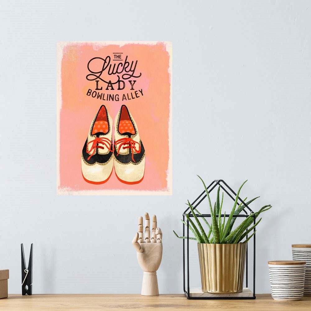 A bohemian room featuring Pink Bowling Shoes