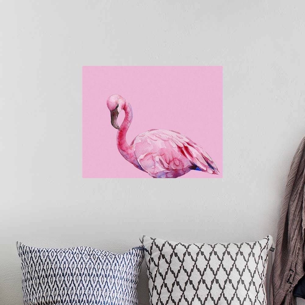 A bohemian room featuring Pink Flamingo