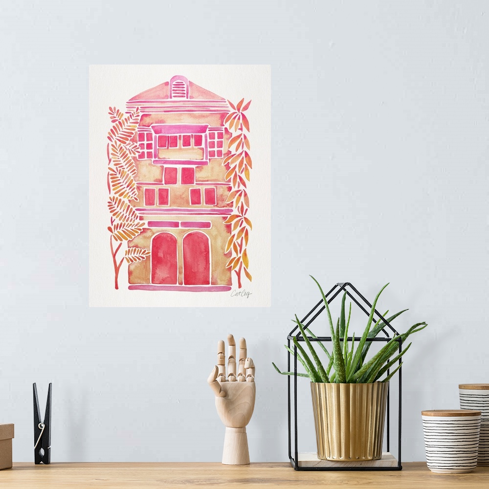 A bohemian room featuring Pink House