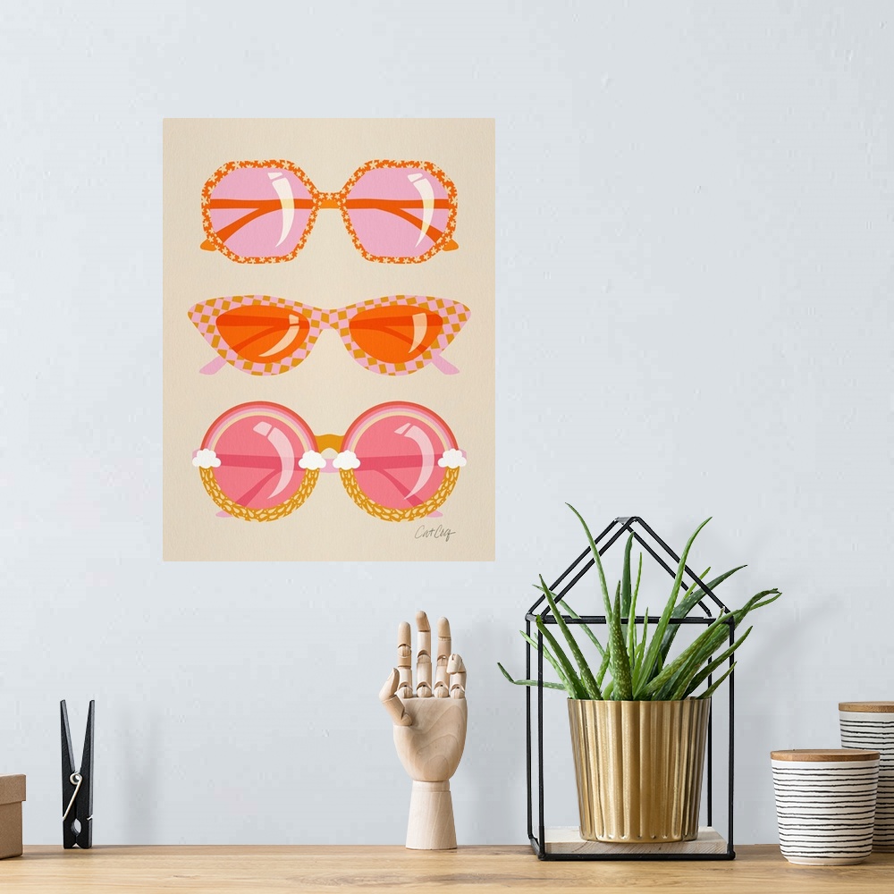 A bohemian room featuring Retro Sunglasses Peach