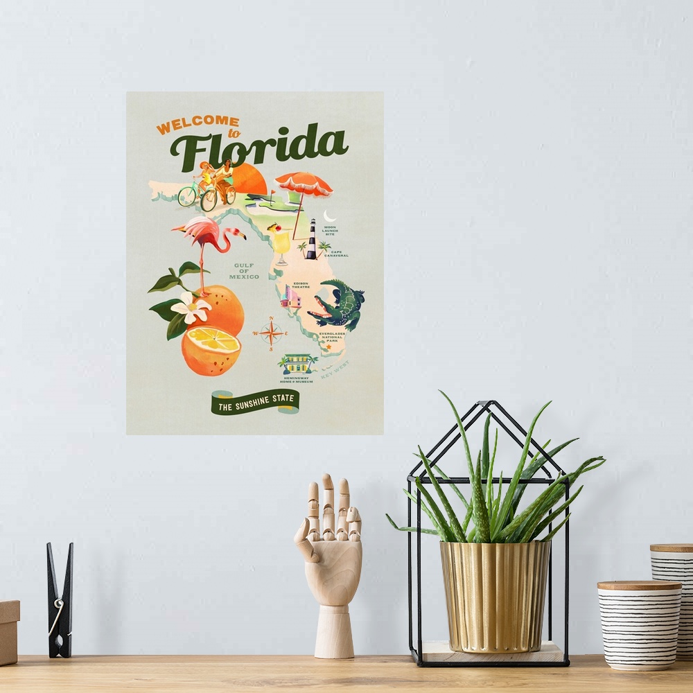 A bohemian room featuring Welcome To Florida