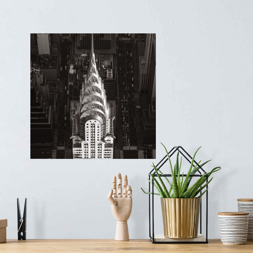 A bohemian room featuring Chrysler Building, Midtown Manhattan, New York City, New York, USA.