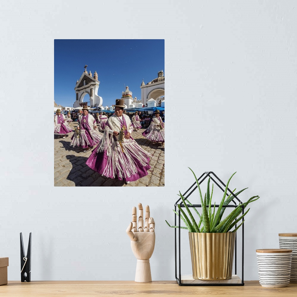 A bohemian room featuring Dancers in Traditional Costume, Fiesta de la Virgen de la Candelaria, Copacabana, La Paz Departme...