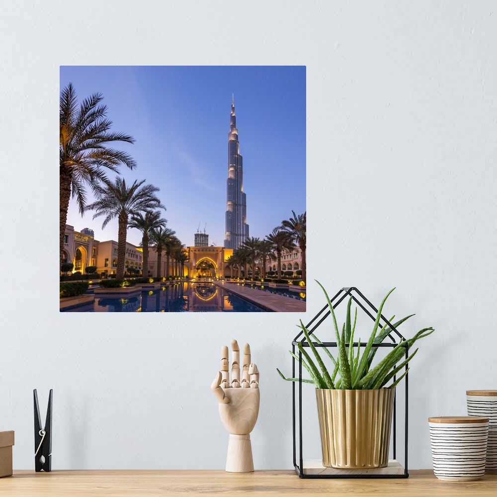 A bohemian room featuring Uae, Dubai, Burj Khalifa From Dubai Mall Gardens.