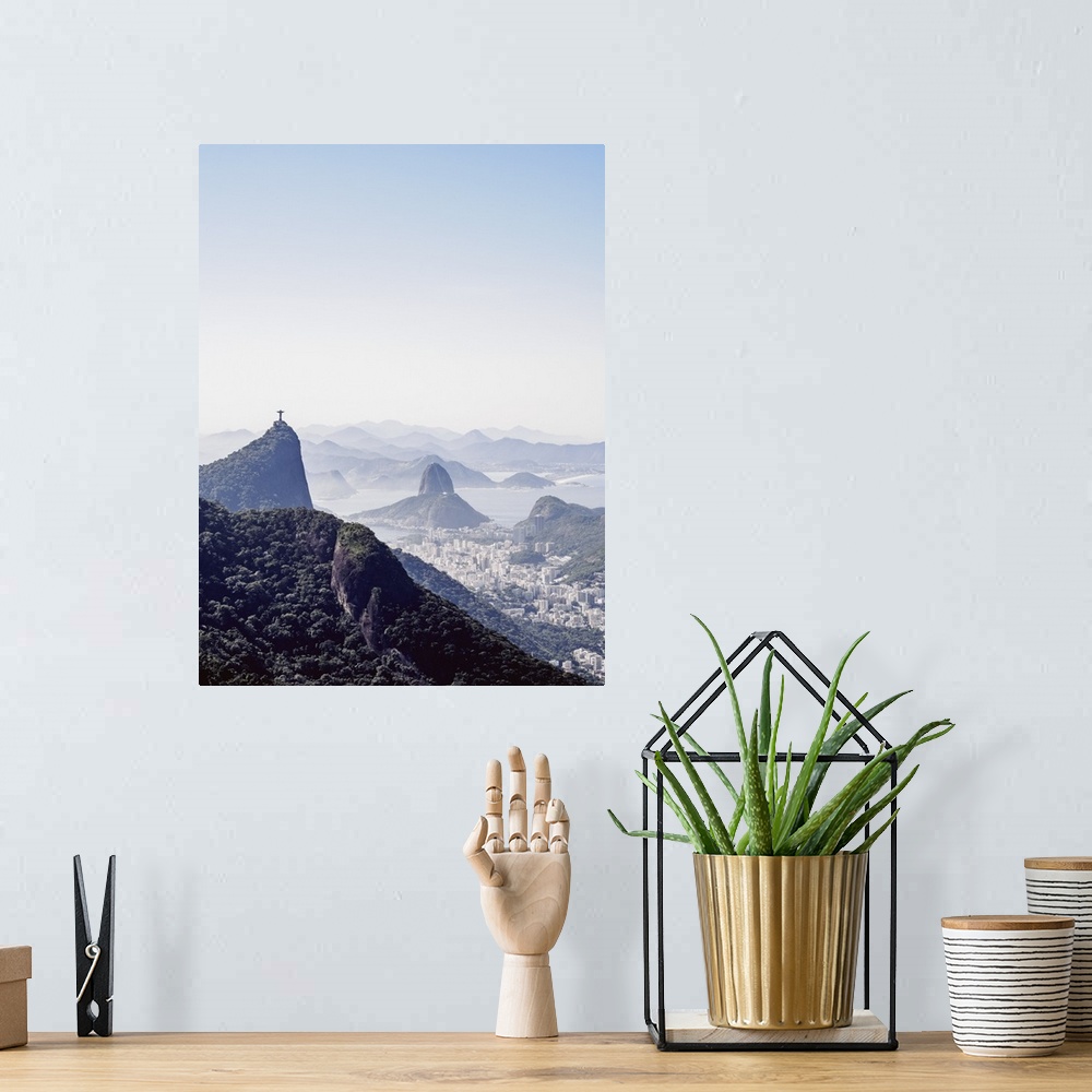 A bohemian room featuring View towards Corcovado and Sugarloaf Mountains from Tijuca Forest National Park, Rio de Janeiro, ...