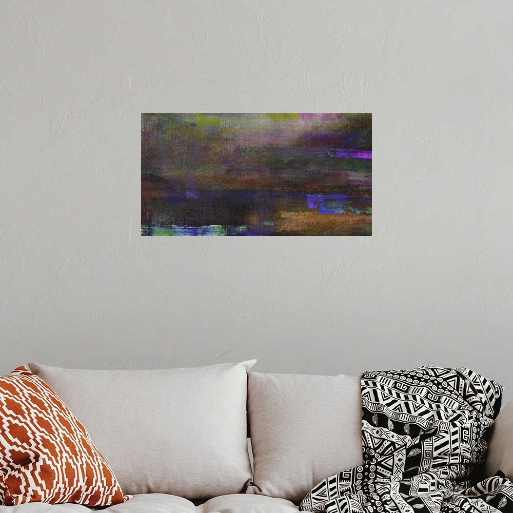 A bohemian room featuring Purple Landscape