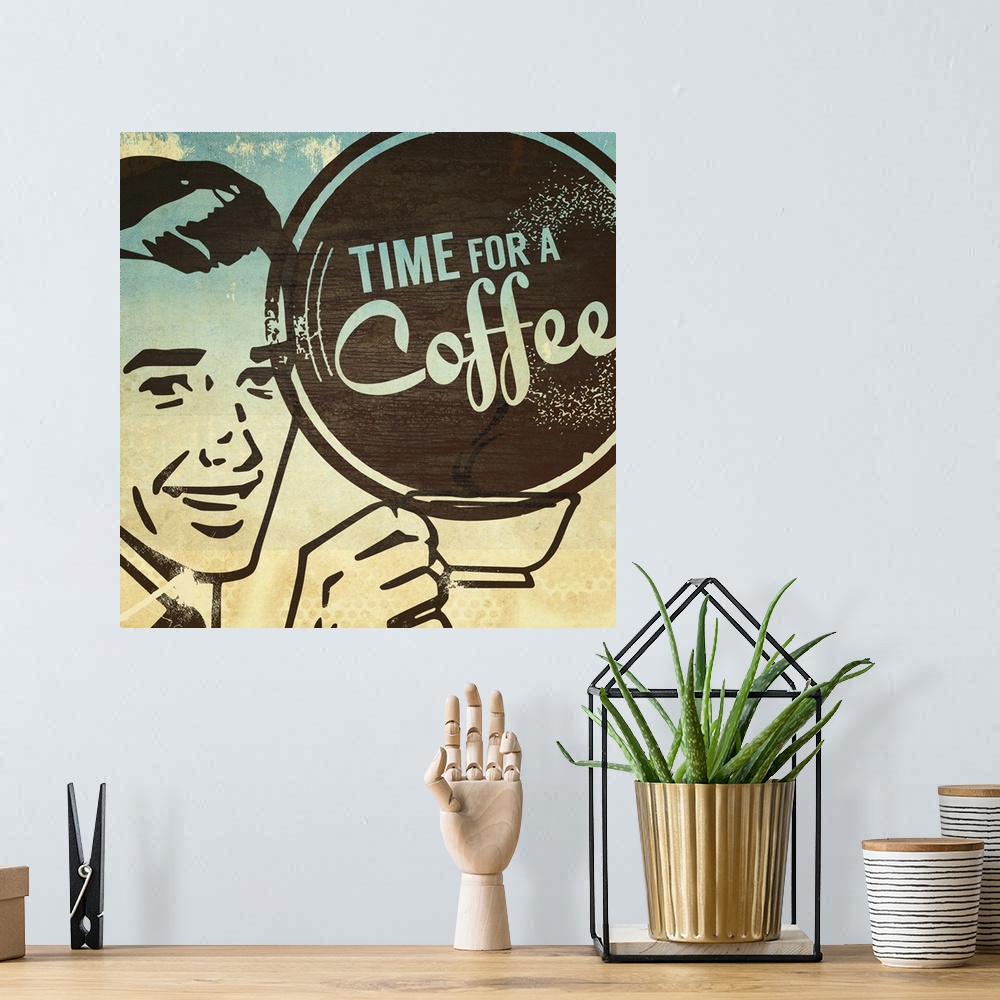 A bohemian room featuring Time for a Coffee