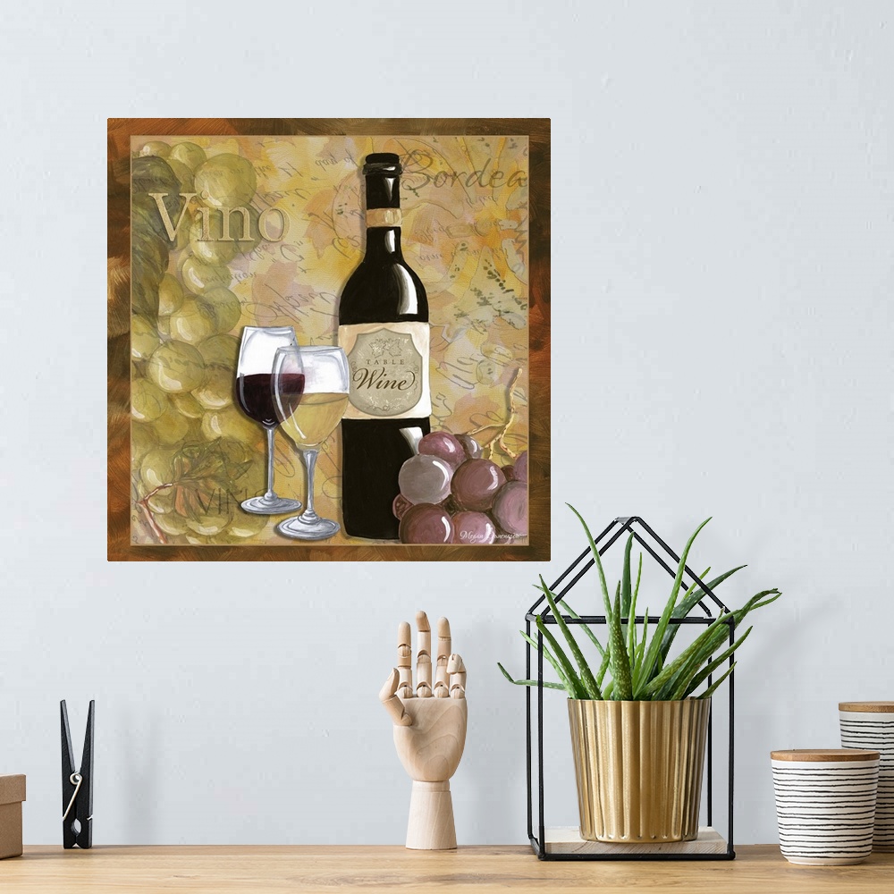 A bohemian room featuring Wine IX