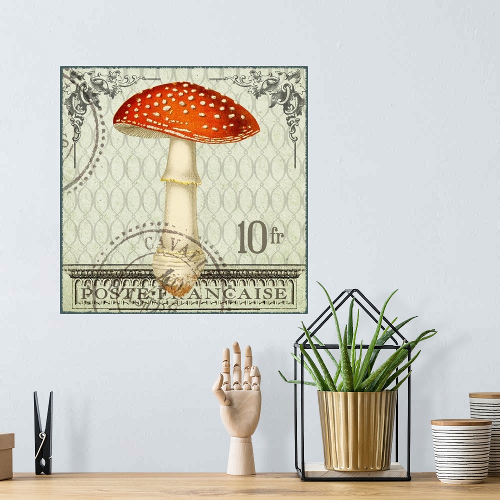 A bohemian room featuring Timbres Champignons I - Square II