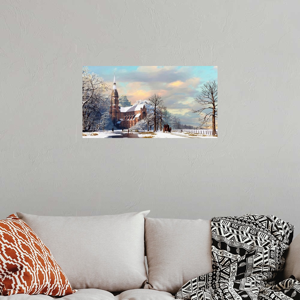 A bohemian room featuring Winter Scene