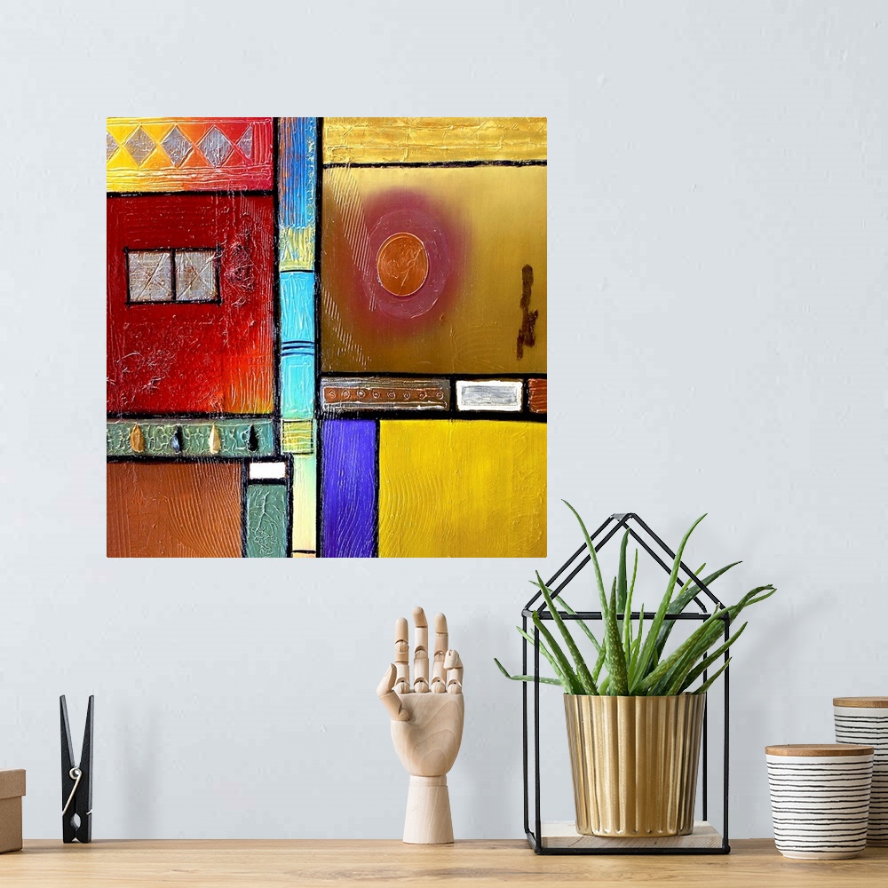 A bohemian room featuring Abstract 26