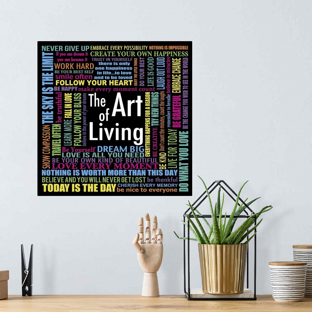 A bohemian room featuring Art of Living, color
