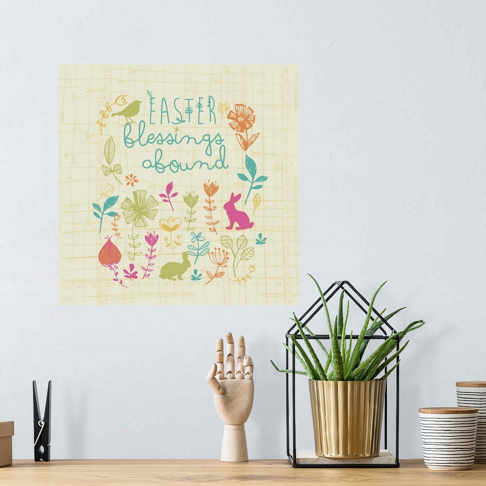 A bohemian room featuring Easter Blessings Abound