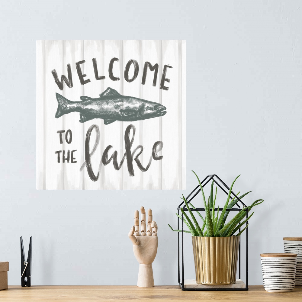 A bohemian room featuring Welcome To The Lake