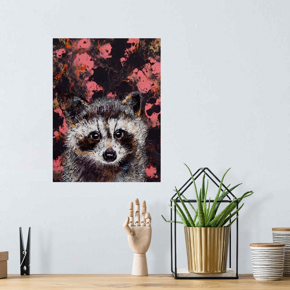 A bohemian room featuring Baby Raccoon