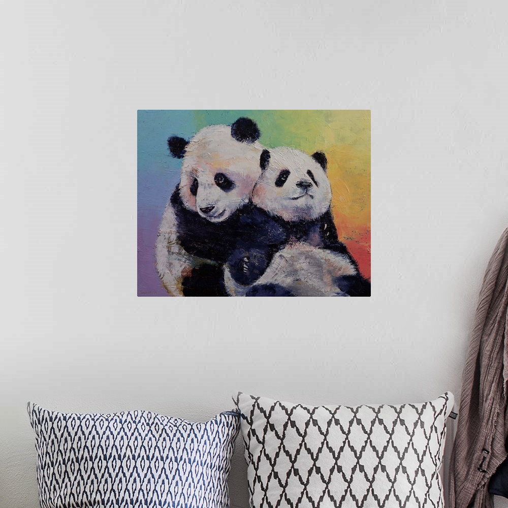 A bohemian room featuring Panda Hugs