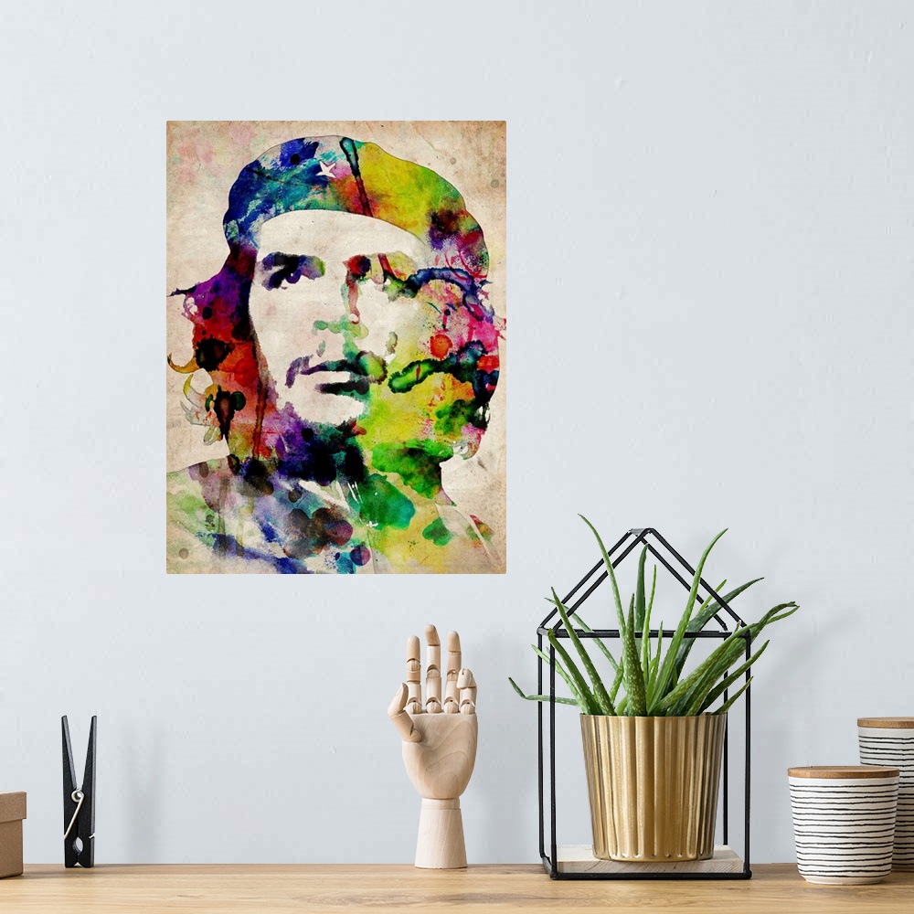A bohemian room featuring Che Guevara Urban Watercolour / Mixed Media