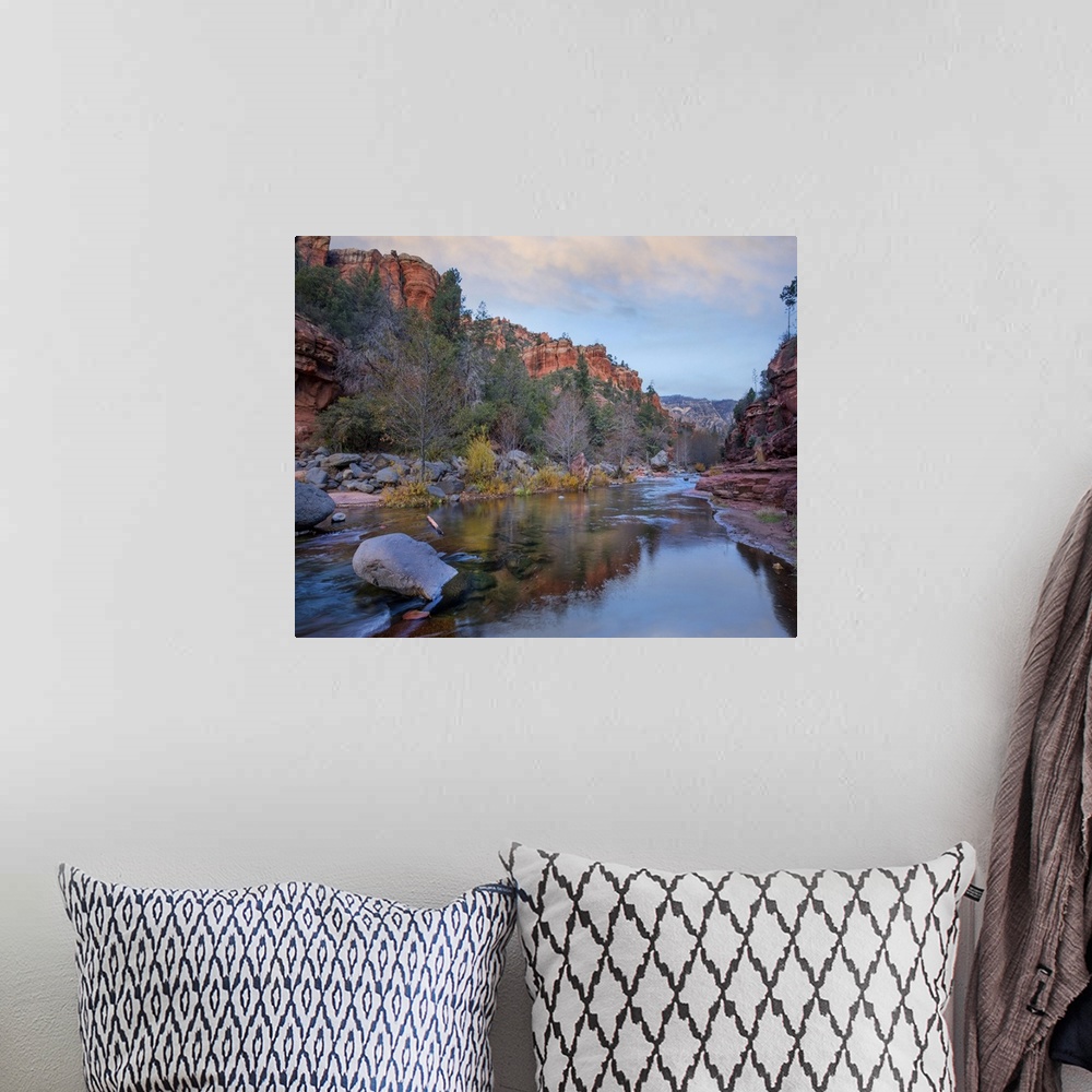 A bohemian room featuring Fall color at Oak Creek Canyon, Coconino National Forest, Arizona