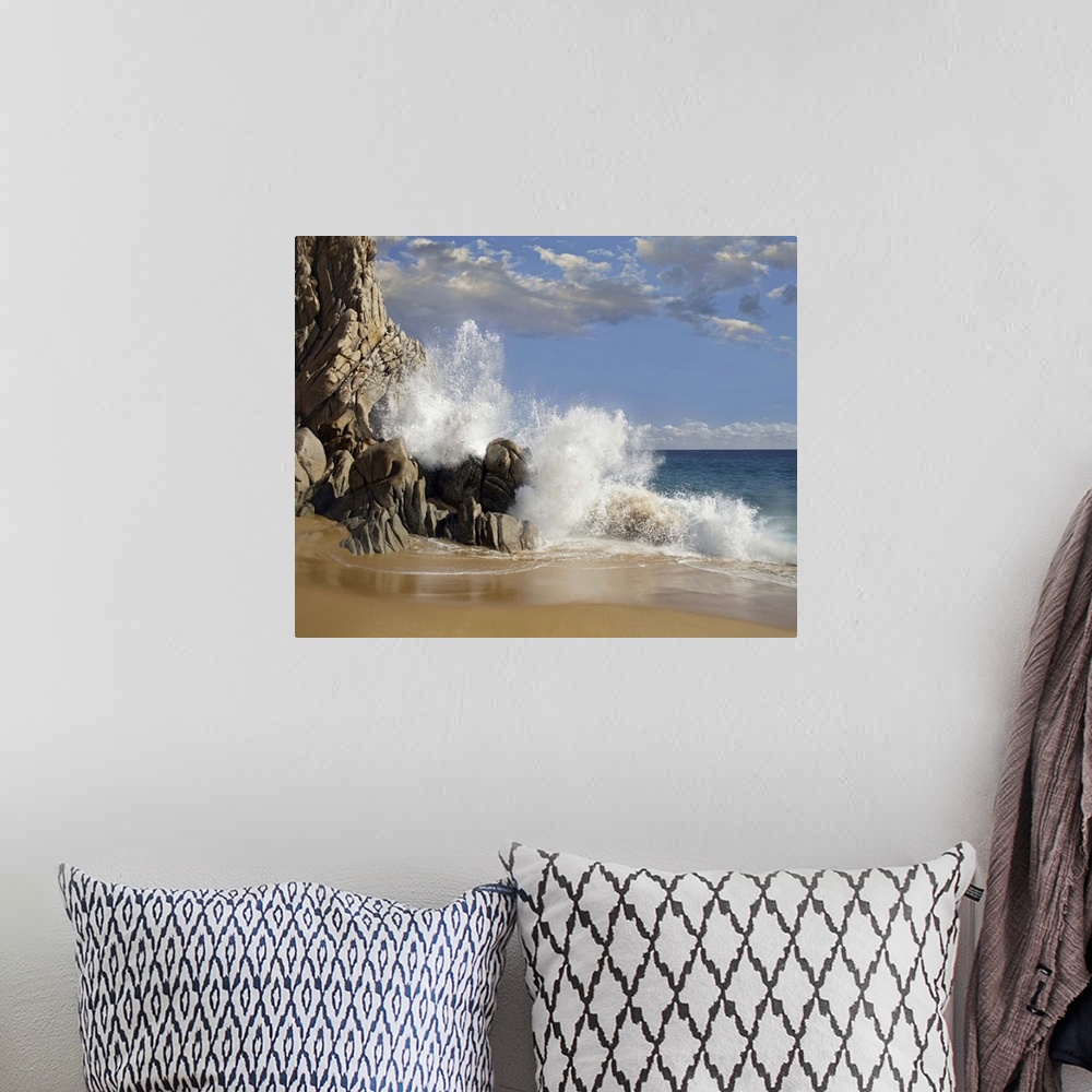 A bohemian room featuring Lover's Beach with crashing waves, Cabo San Lucas, Mexico