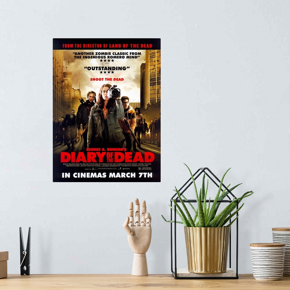 A bohemian room featuring Diary of the Dead - Movie Poster - UK