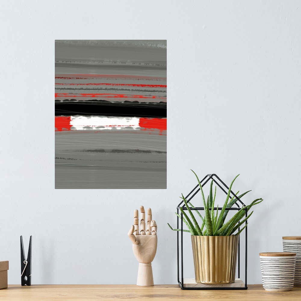 A bohemian room featuring Abstract Red IV