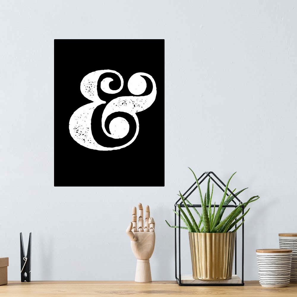 A bohemian room featuring Ampersand Poster Black