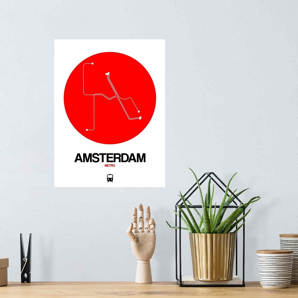 A bohemian room featuring Amsterdam White Subway Map