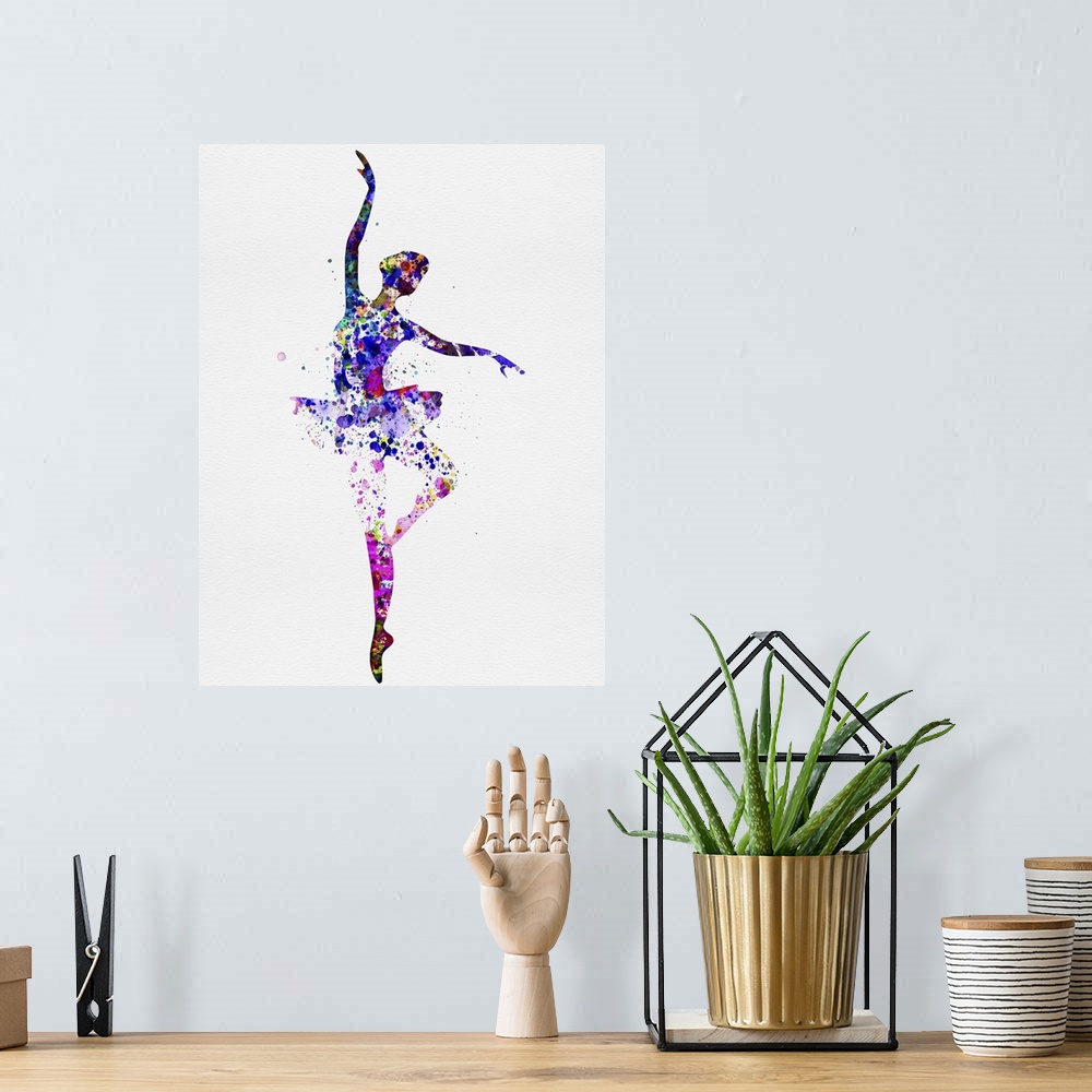 A bohemian room featuring Ballerina Dancing Watercolor II