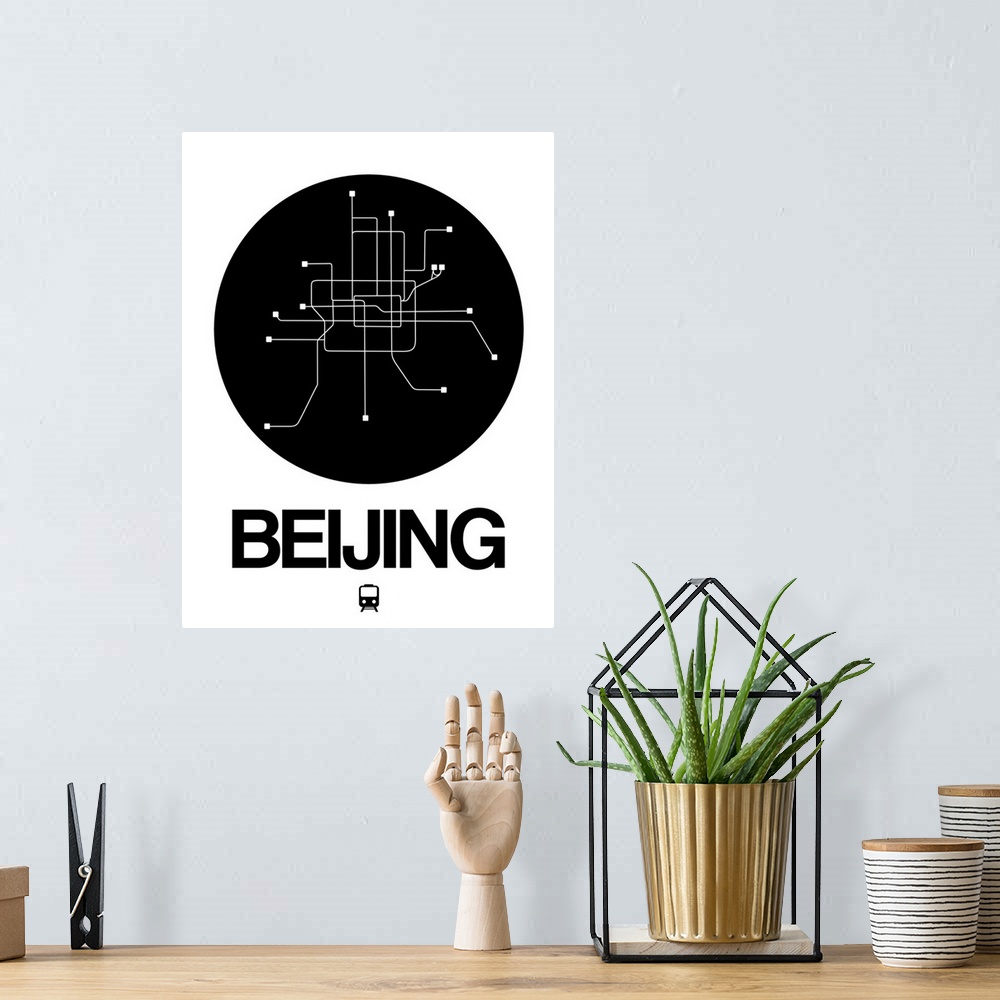 A bohemian room featuring Beijing Black Subway Map