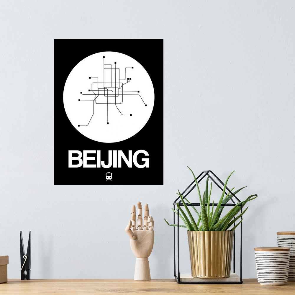 A bohemian room featuring Beijing White Subway Map