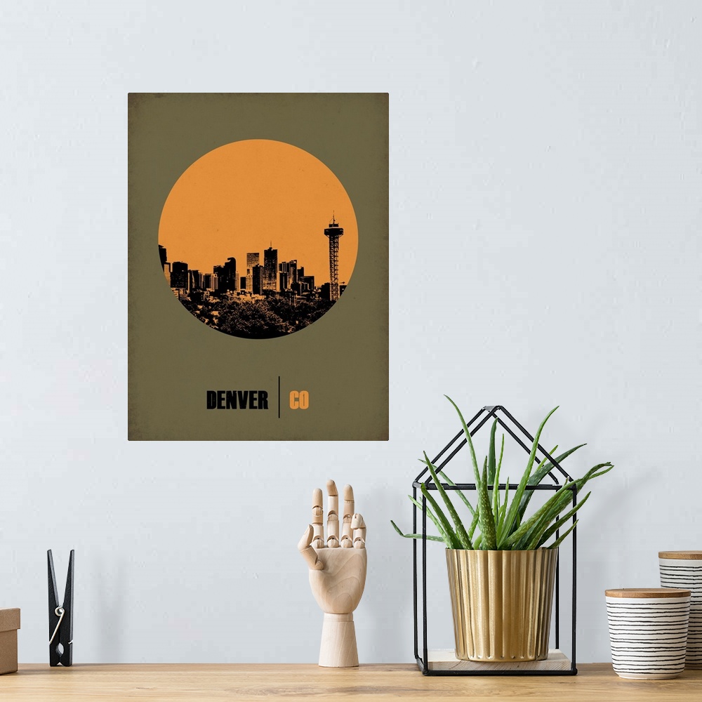 A bohemian room featuring Denver Circle Poster II