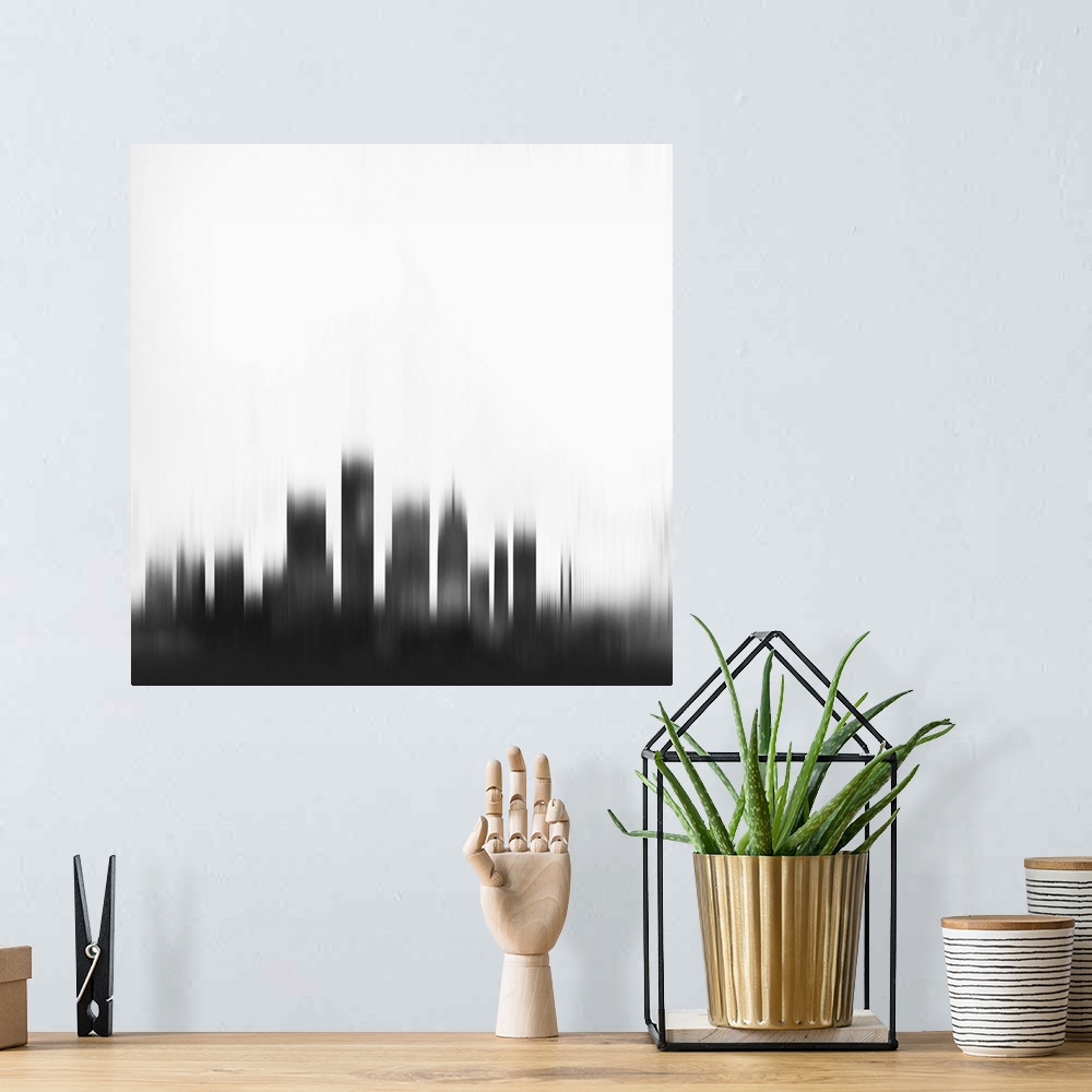 A bohemian room featuring Detroit City Skyline