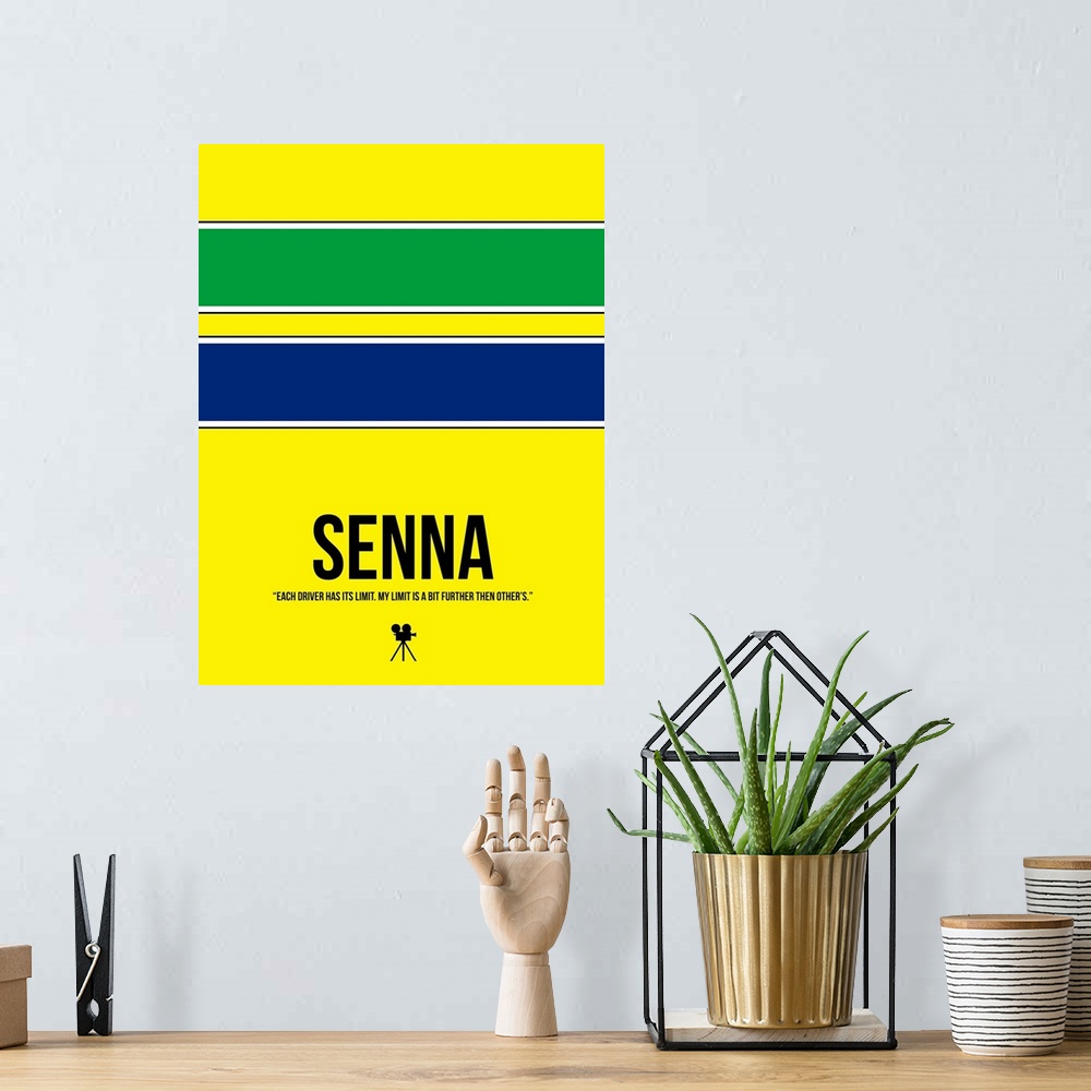 A bohemian room featuring Contemporary minimalist movie poster artwork of Senna.
