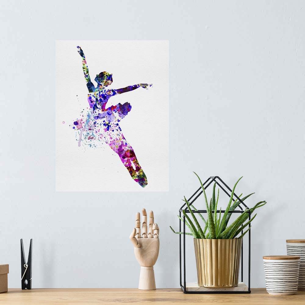 A bohemian room featuring Flying Ballerina Watercolor I