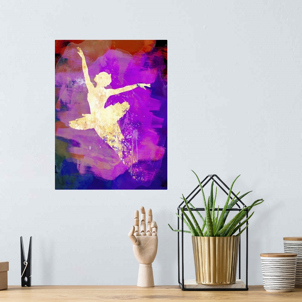 A bohemian room featuring Flying Ballerina Watercolor II