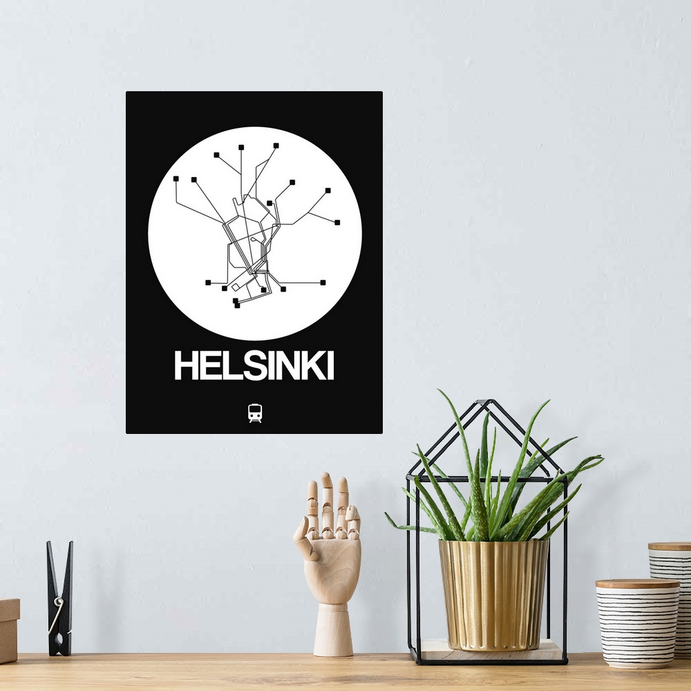 A bohemian room featuring Helsinki White Subway Map