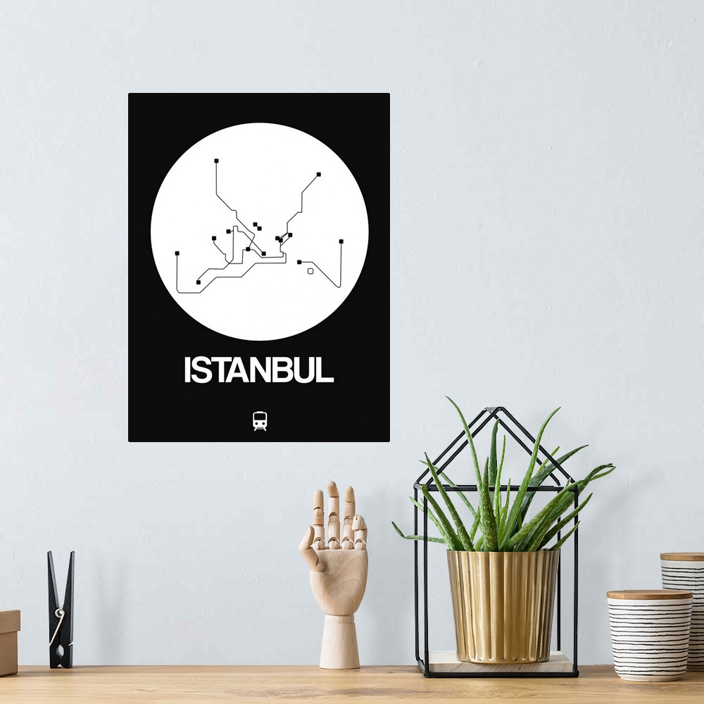 A bohemian room featuring Istanbul White Subway Map