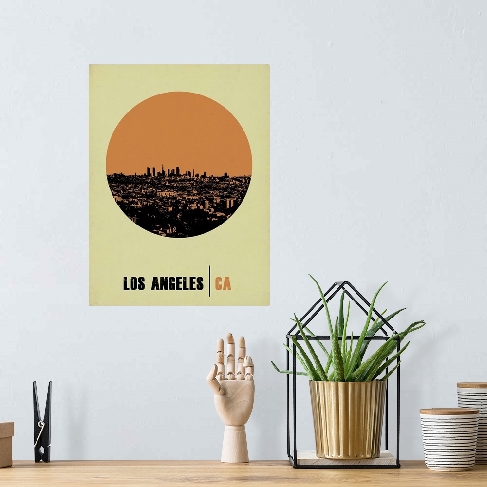 A bohemian room featuring Los Angeles Circle Poster II