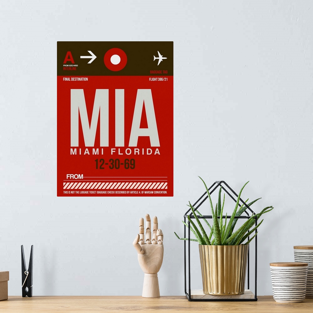 A bohemian room featuring MIA Miami Luggage Tag II