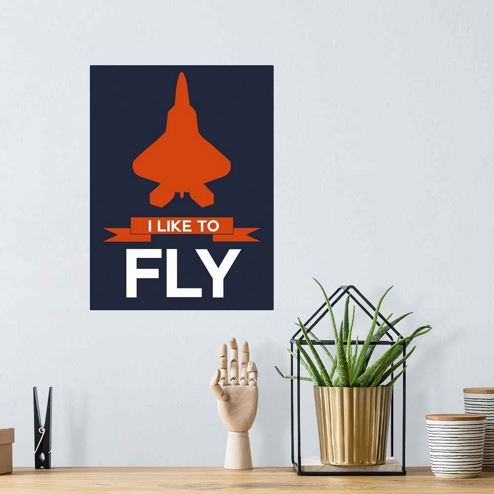 A bohemian room featuring Minimalist Jet Poster I