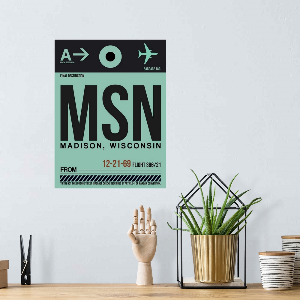A bohemian room featuring MSN Madison Luggage Tag I