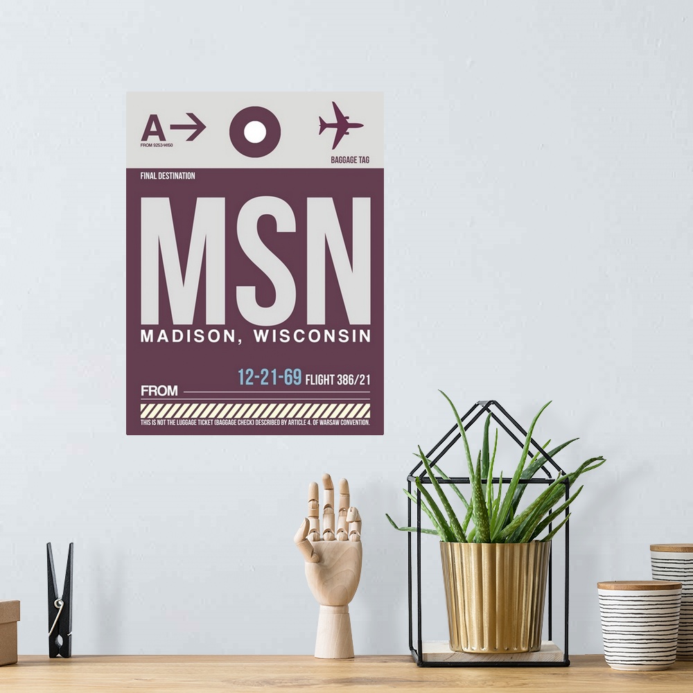 A bohemian room featuring MSN Madison Luggage Tag II