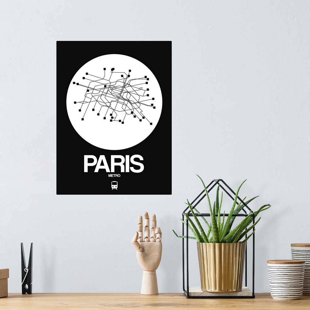 A bohemian room featuring Paris White Subway Map