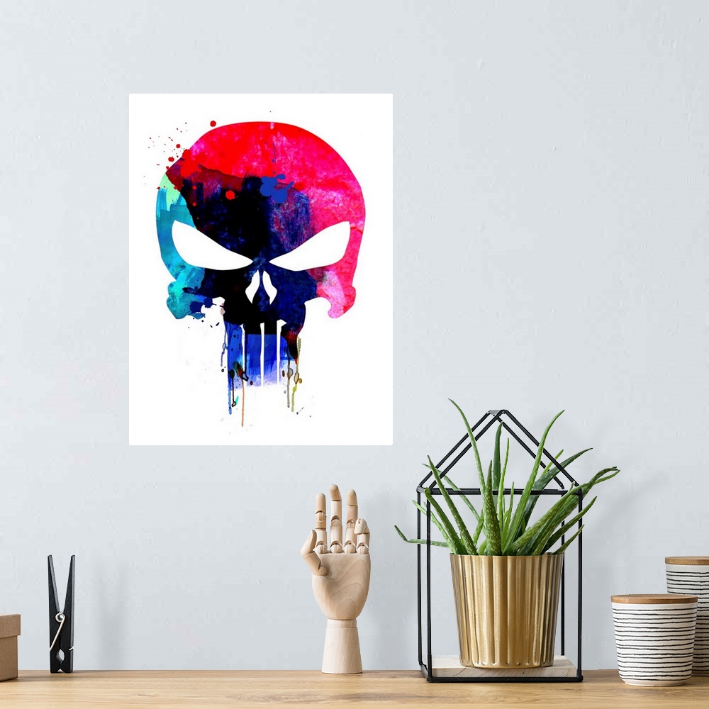 A bohemian room featuring Punisher Watercolor