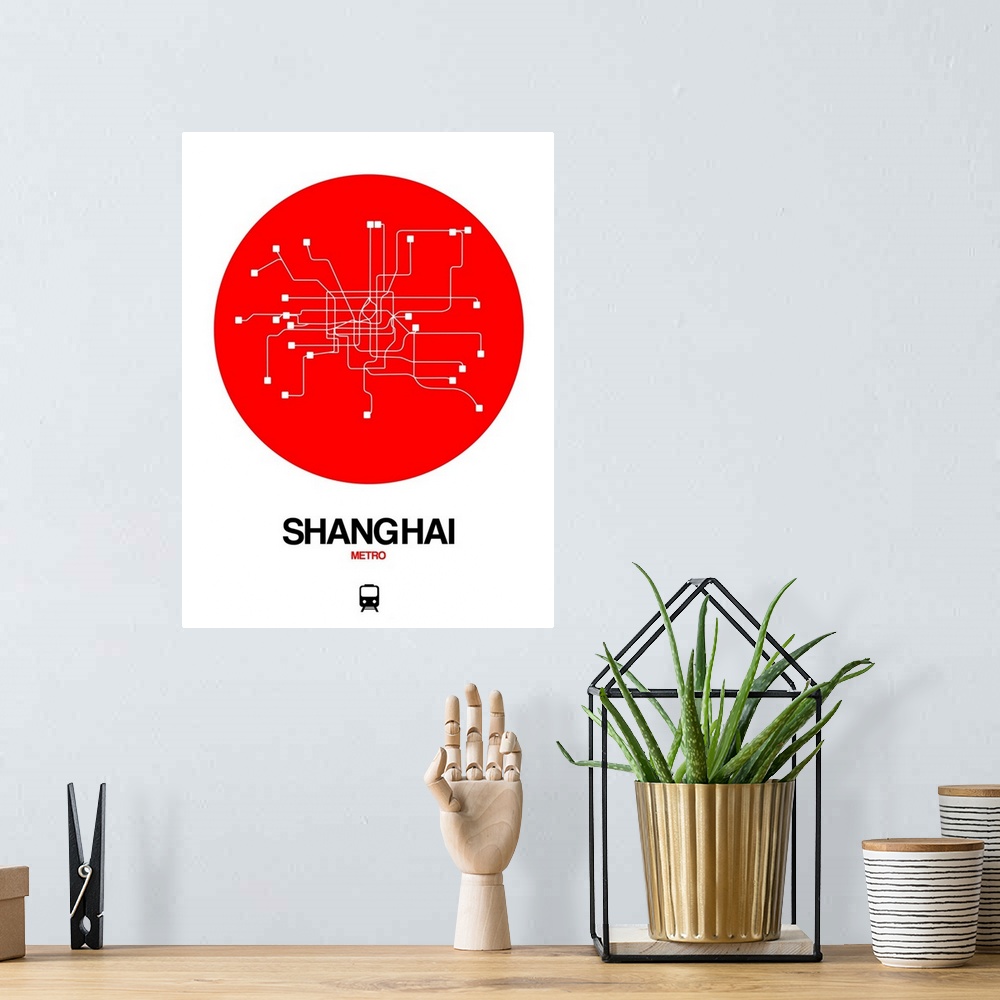 A bohemian room featuring Shanghai Red Subway Map