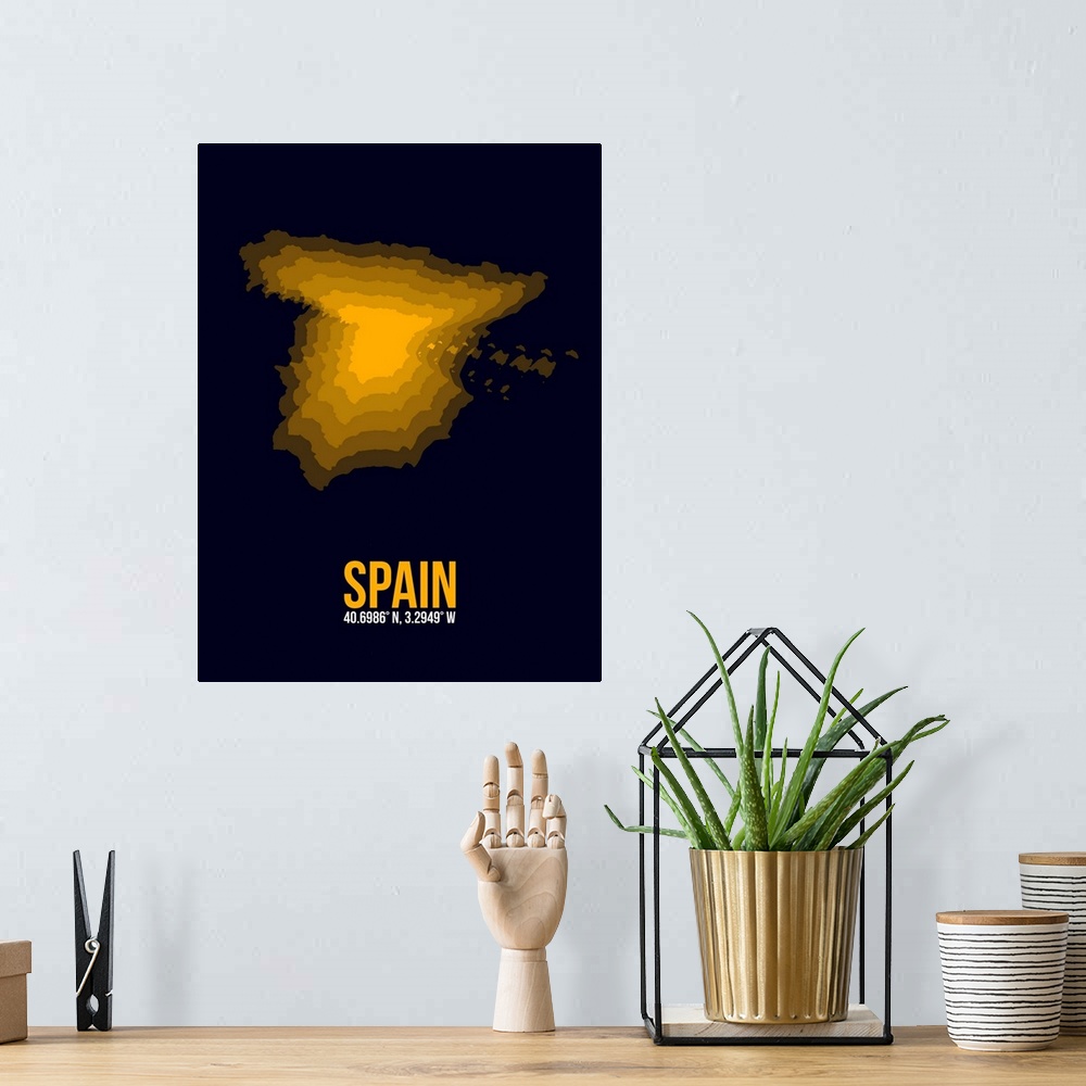 A bohemian room featuring Spain Radiant Map II