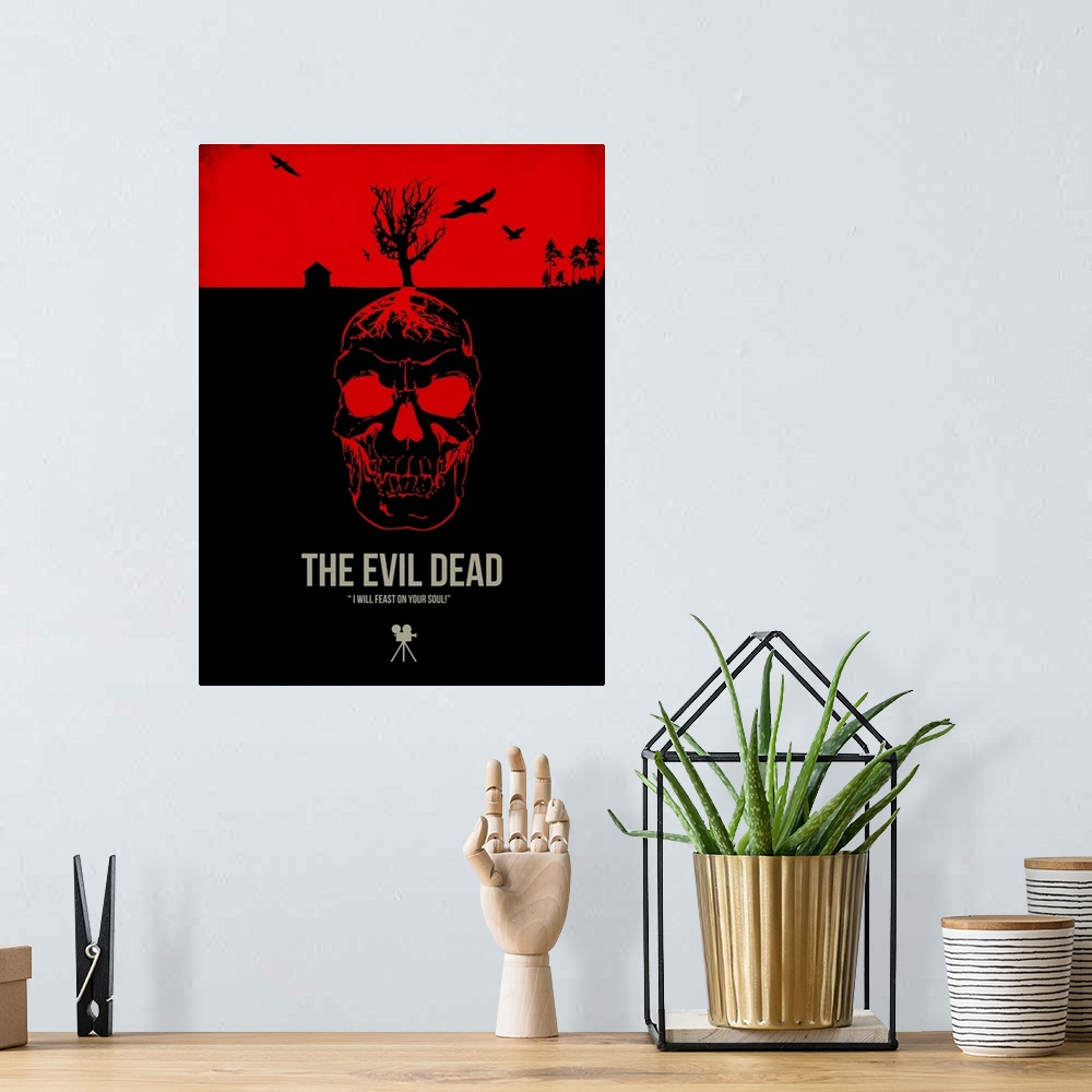 A bohemian room featuring The Evil Dead